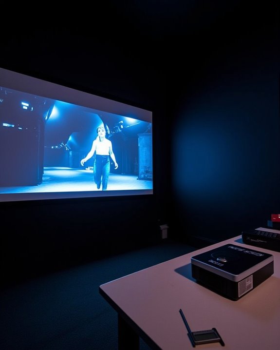 adjust projector for black wall