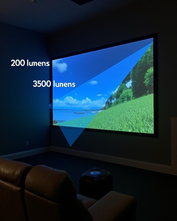 brightness level for home theaters