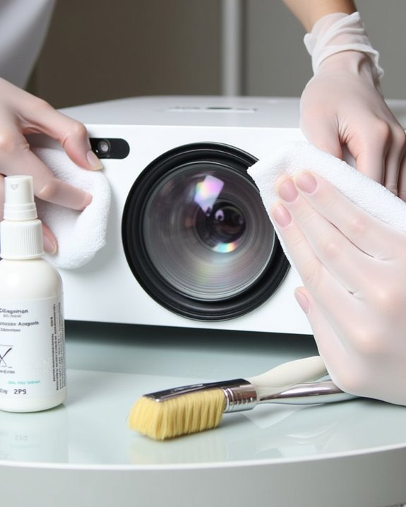careful gentle lens cleaning