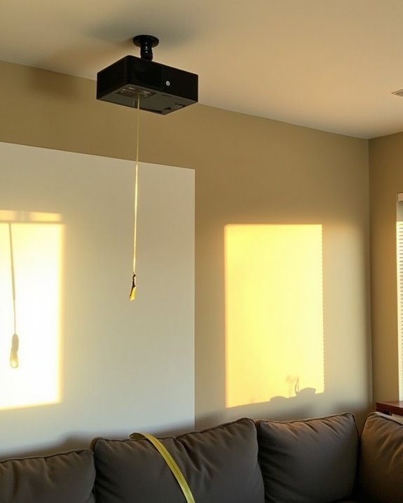 ceiling height influences projector placement