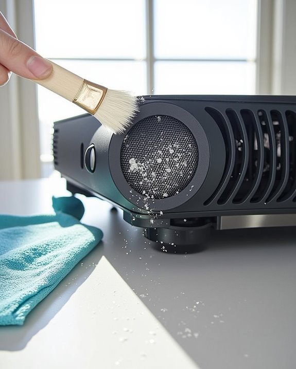 clean vents and surfaces regularly