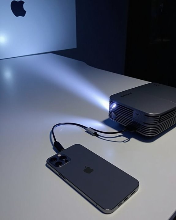 connect iphone to projector