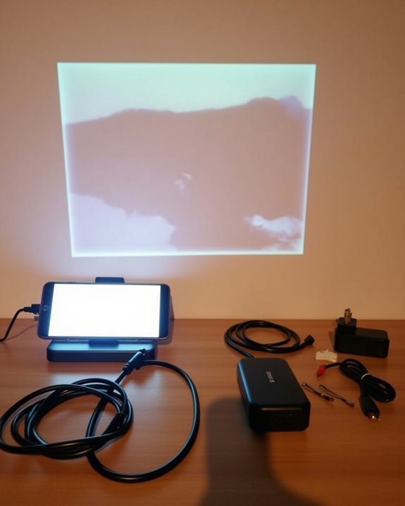 connect phone to projector
