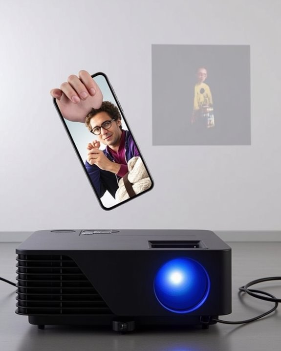 connect phone to projector