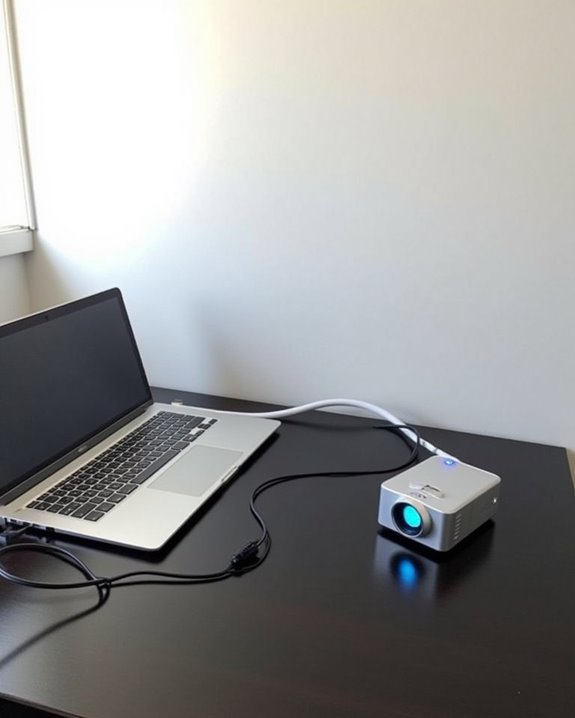 connect small projector to computer