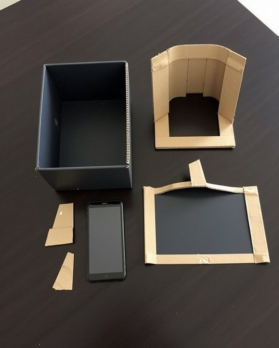 diy cardboard projector assembly