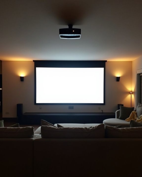 ensure clear unobstructed projection