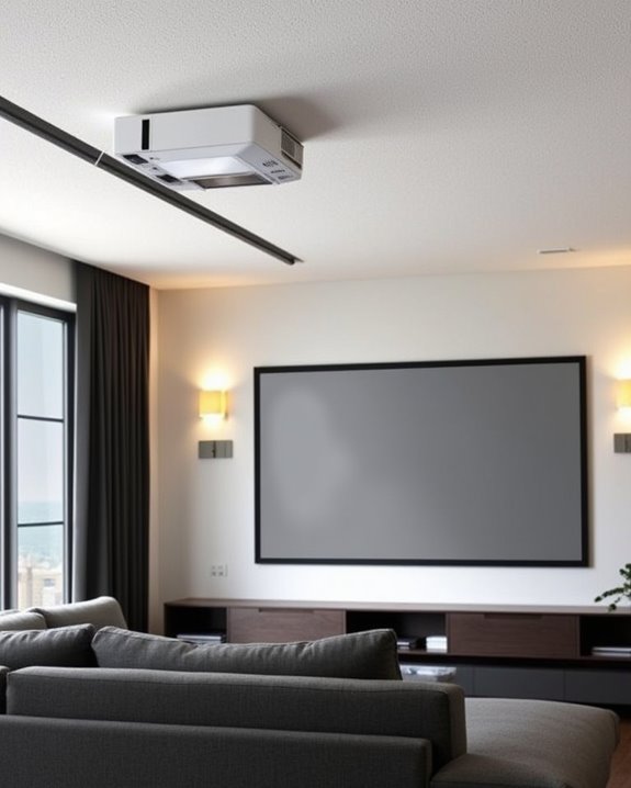 ideal living room projector placement