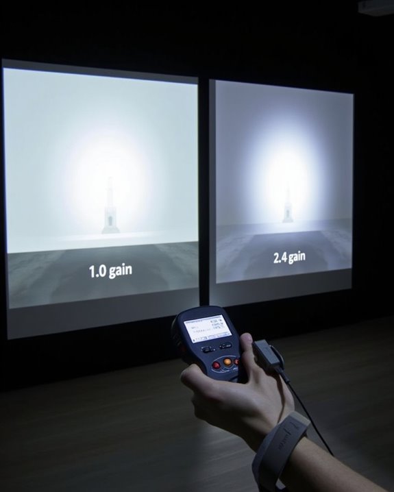 measuring screen gain accurately