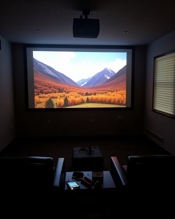 optimal projector brightness levels