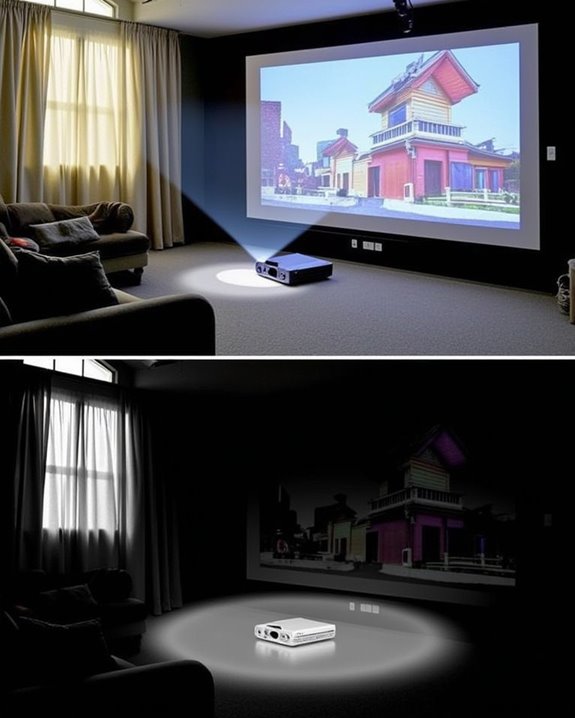 optimal projector brightness matching