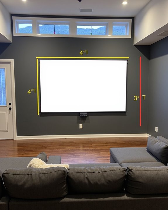 optimal projector screen selection