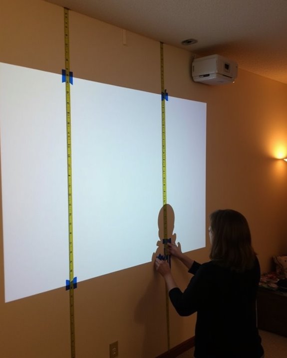 optimal projector screen size