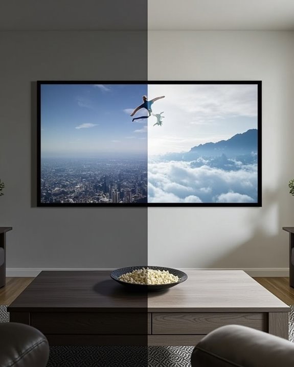 optimal projector wall surface