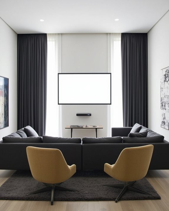 optimal seating and projection setup