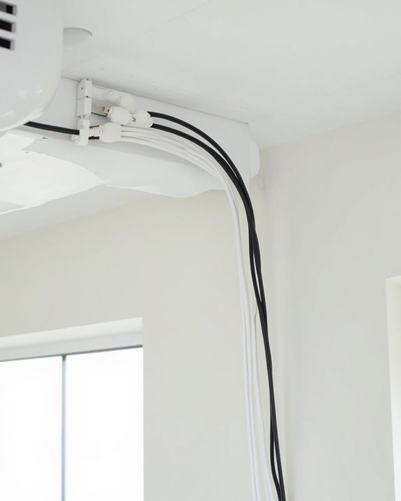 organize cables for neatness