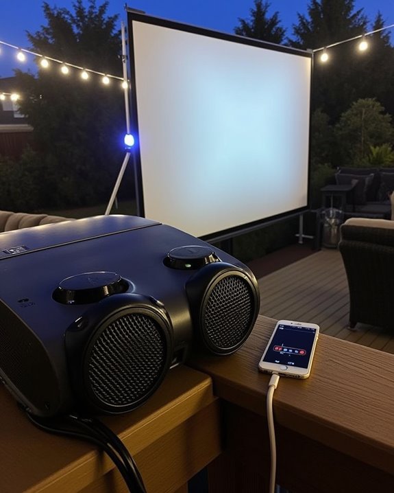 outdoor audio system power