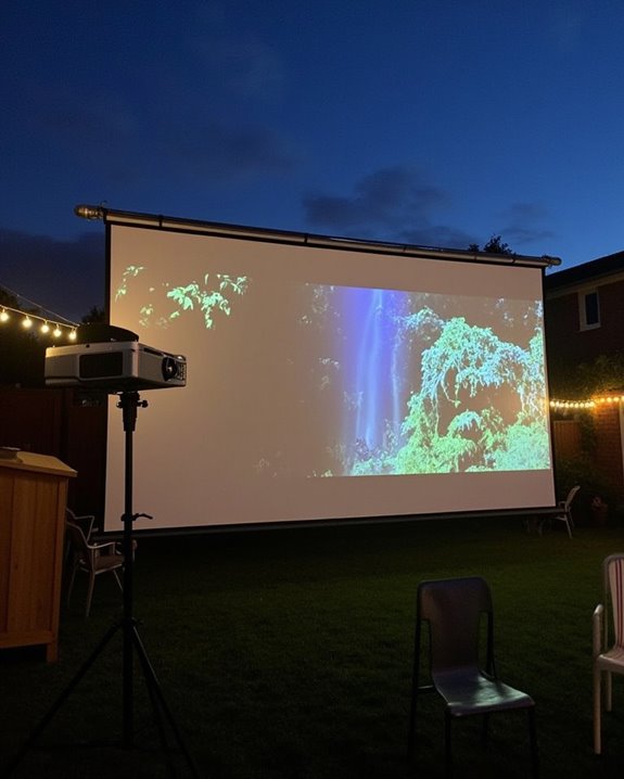 outdoor projection brightness considerations