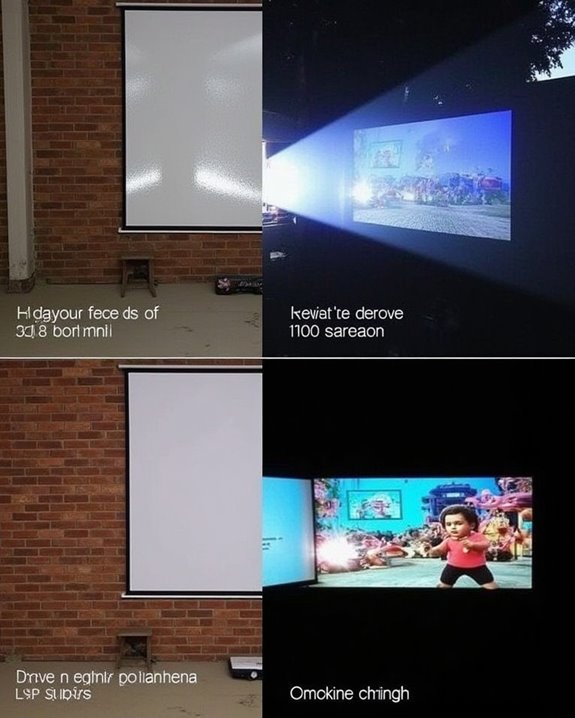 outdoor projection lighting challenges