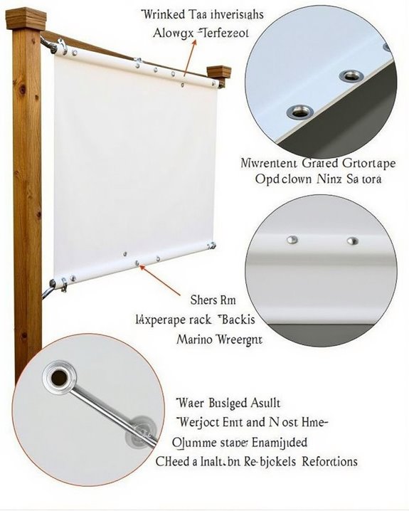 outdoor projector screen weather proofing