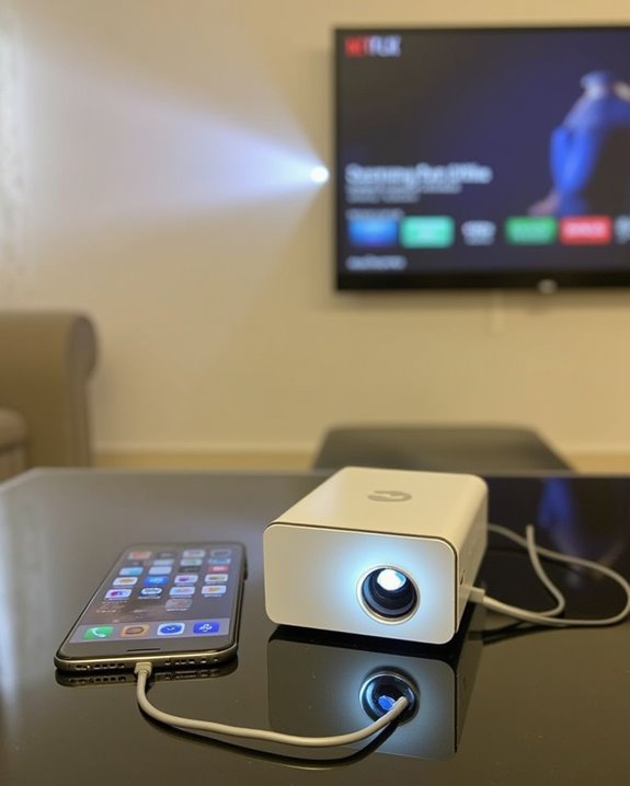 portable high resolution mobile projector