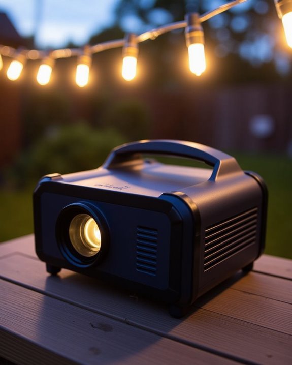 portable outdoor projector features