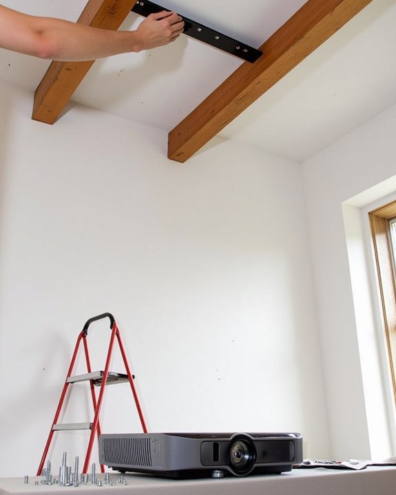 projector mounting step by step