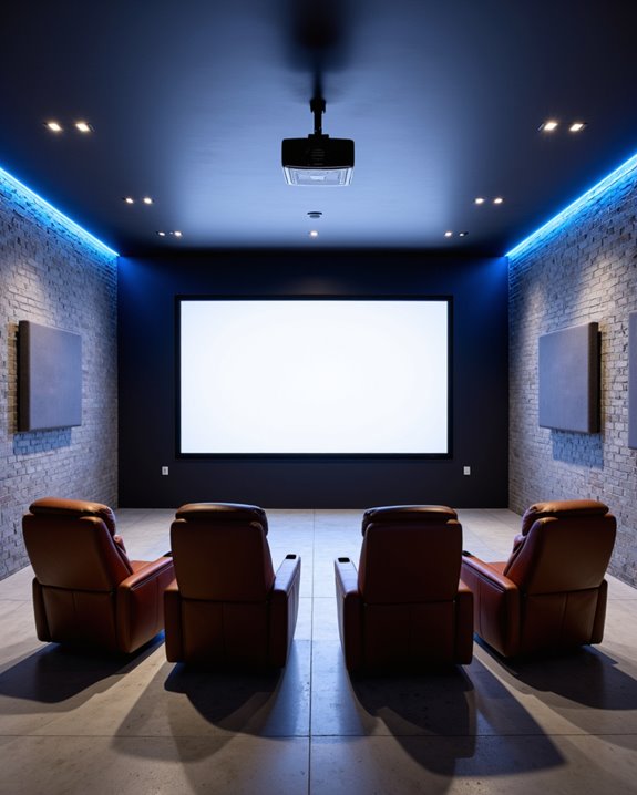 projector setup in garage