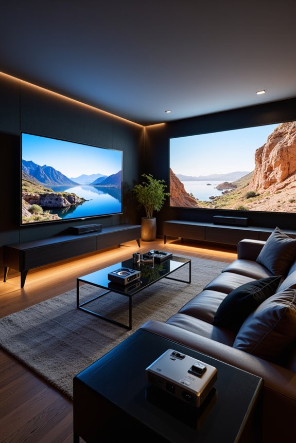 projector versus tv comparison