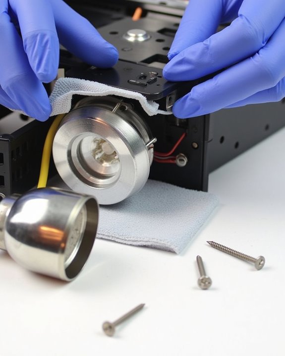 replace projector bulb safely
