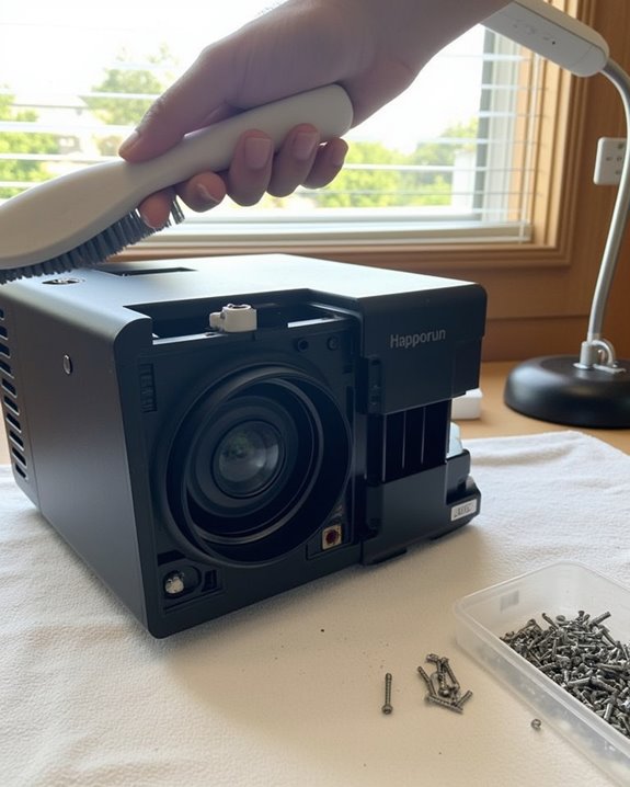 safe projector maintenance precautions