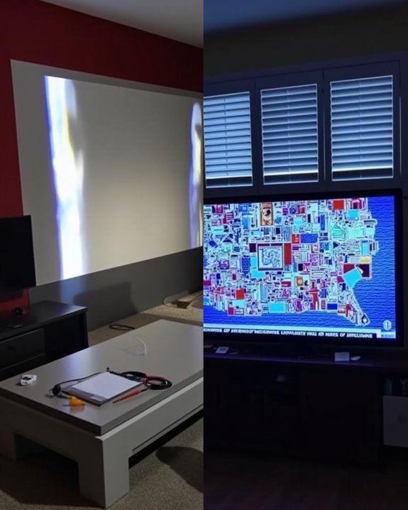 tvs outperform projectors brightness